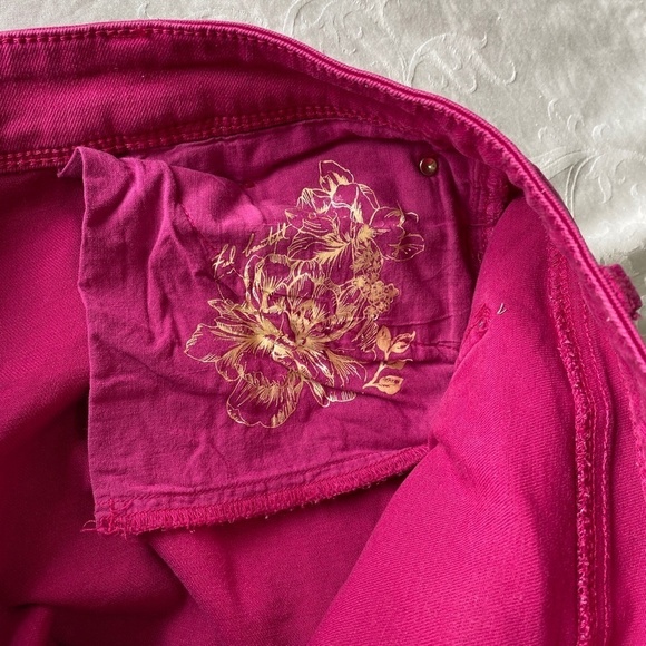 White House Black‎ Market Women's Fuchsia (Pink) Denim Slim Ankle Jeans Size 10R - Picture 8 of 14